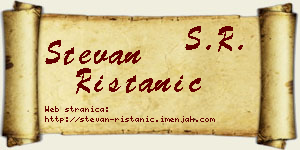 Stevan Ristanić vizit kartica